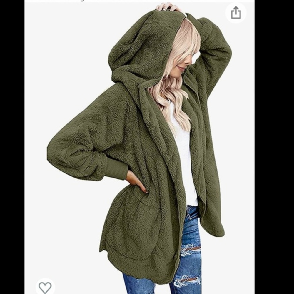 Zenana Outfitters Hooded Open Front Coat